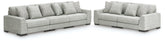 Bay Furniture Gallery - Ashley Furniture - Regent Park 3-Piece Sectional Sofa and 2-Piece Sectional Loveseat - 3-Piece Sectional Sofa and 2-Piece Sectional Loveseat / Pewter - 14404U4